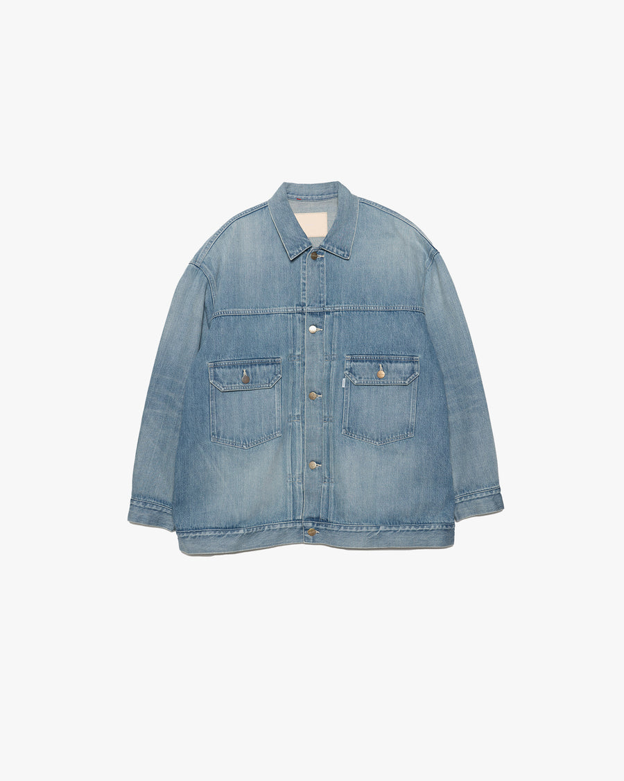 Selvage Denim Jacket-LIGHT FADE-