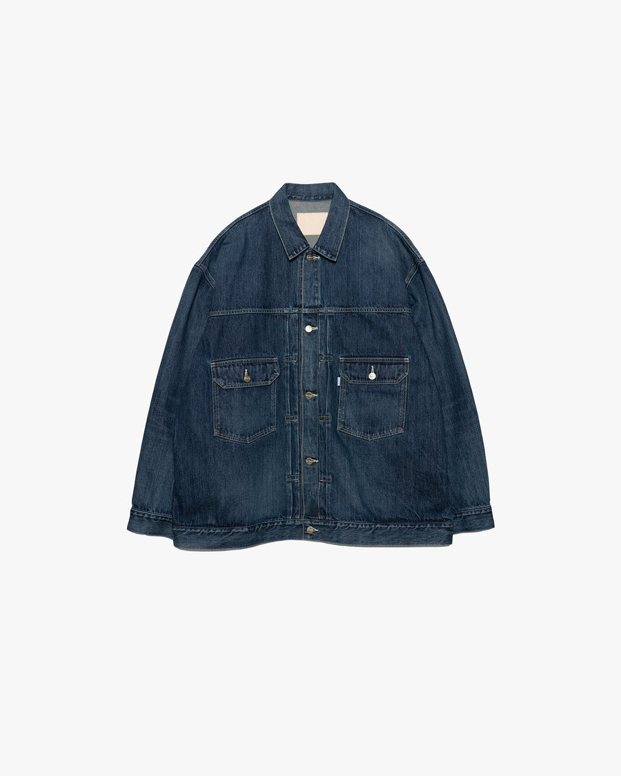 Selvage Denim Jacket-DARK FADE-