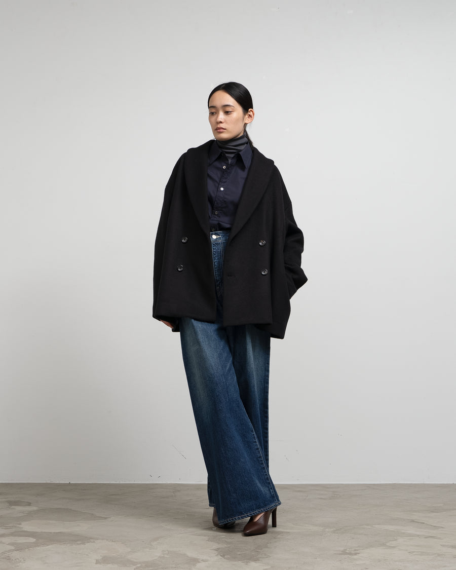 Light Melton Shawl Collar Coat