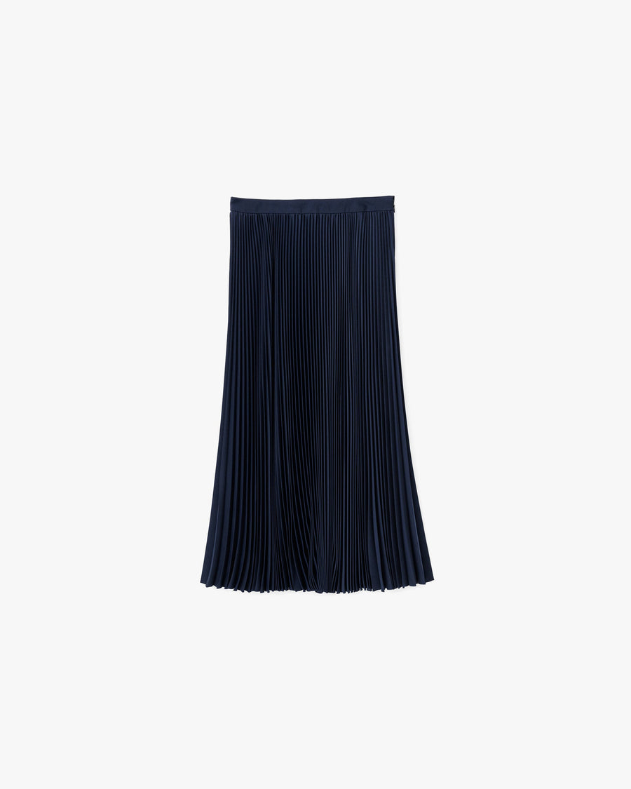 Satin Pleats Skirt