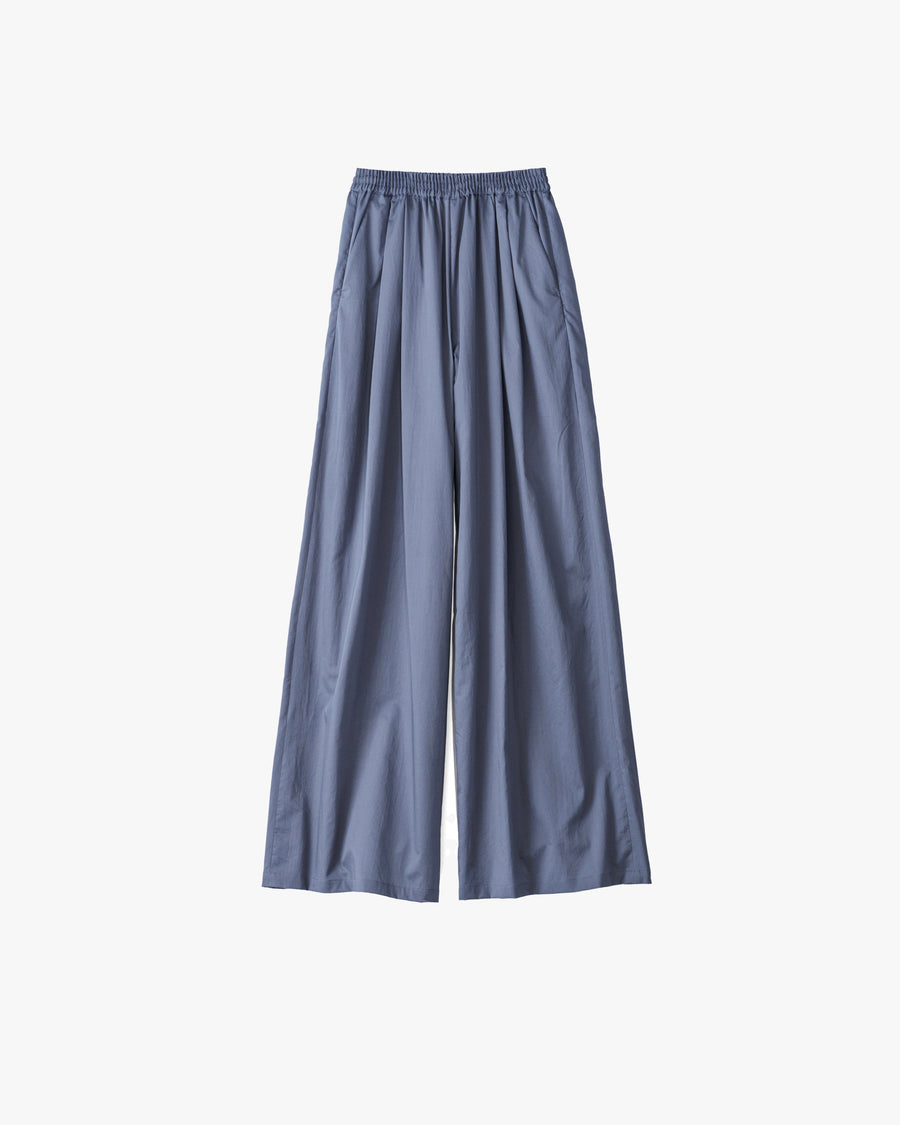 Silicon Poplin Two Tuck Wide Pants