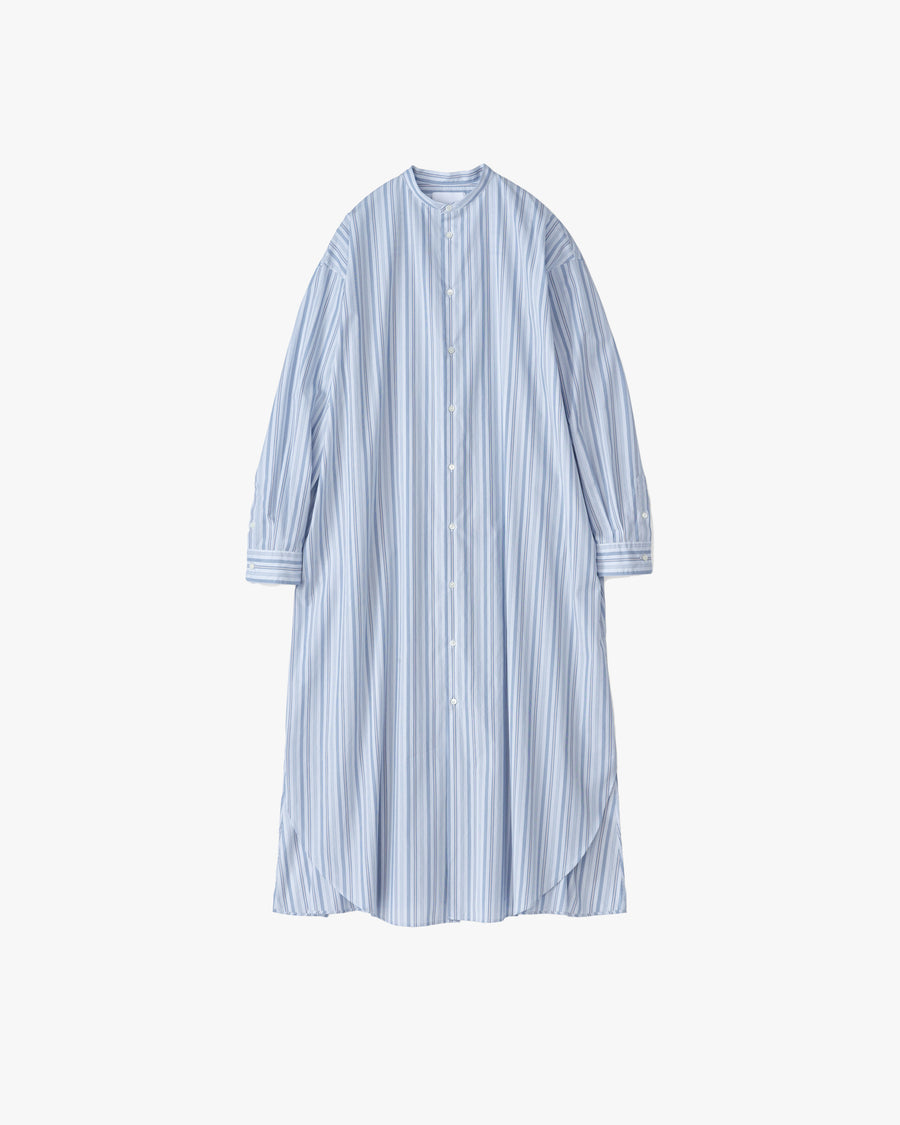 Broad Band Collar Oversized Shirt Dress