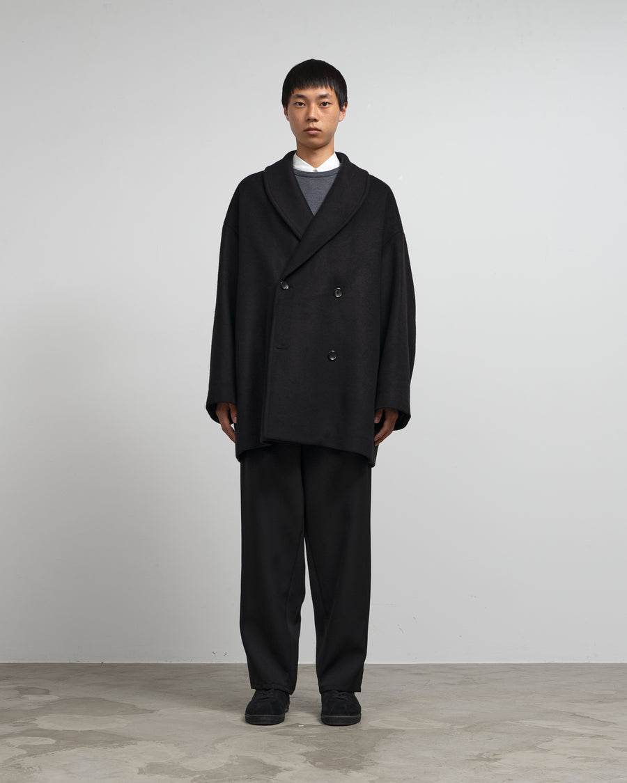 Light Melton Shawl Collar Coat