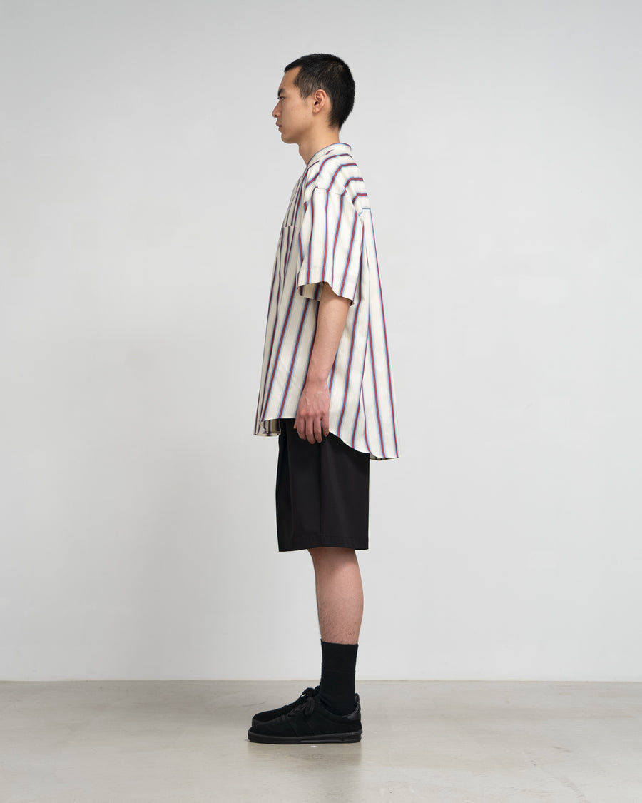 SIDOGRAS S/S Oversized  Band Collar Shirt