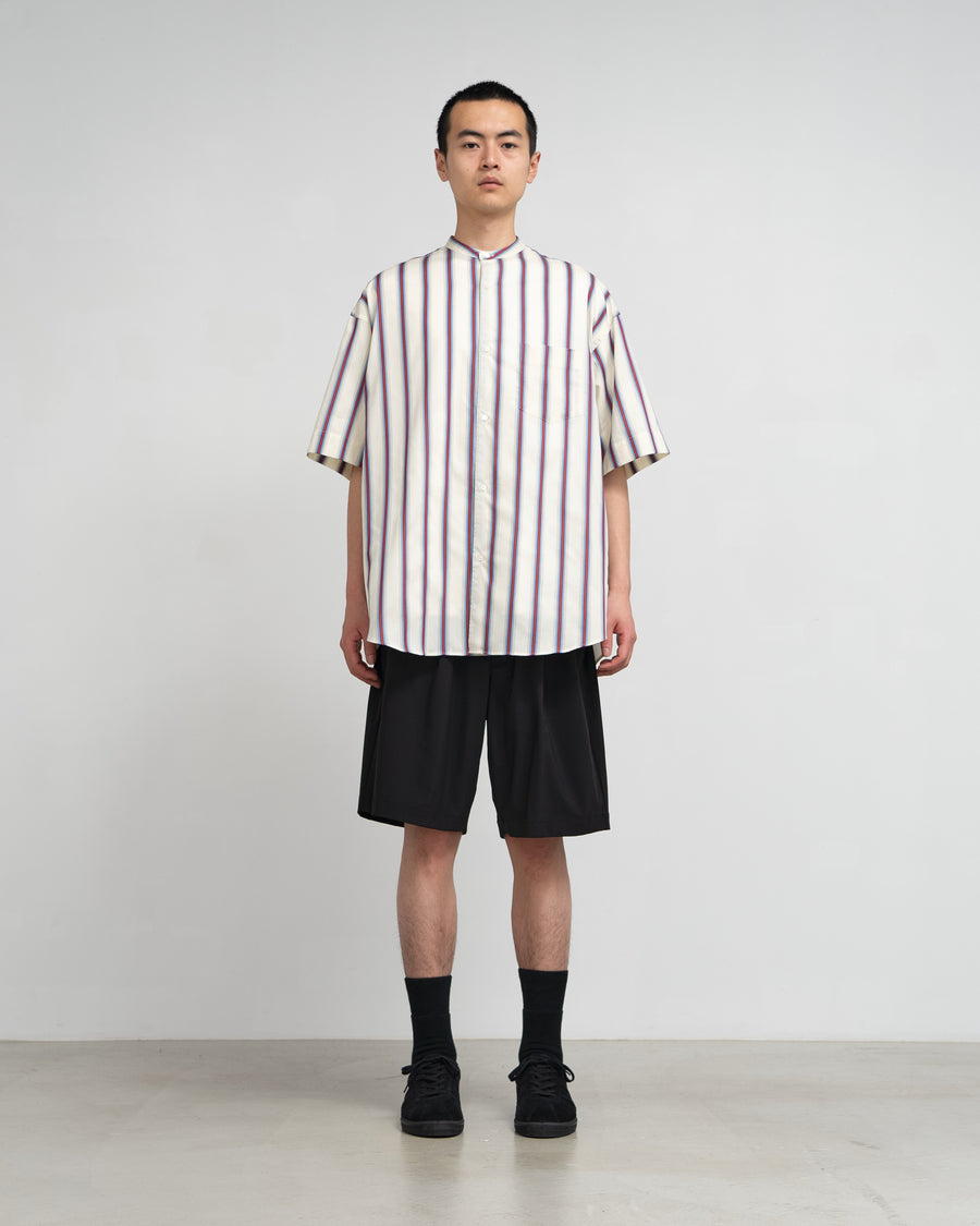 SIDOGRAS S/S Oversized  Band Collar Shirt