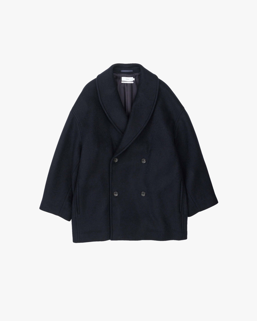 Light Melton Shawl Collar Coat