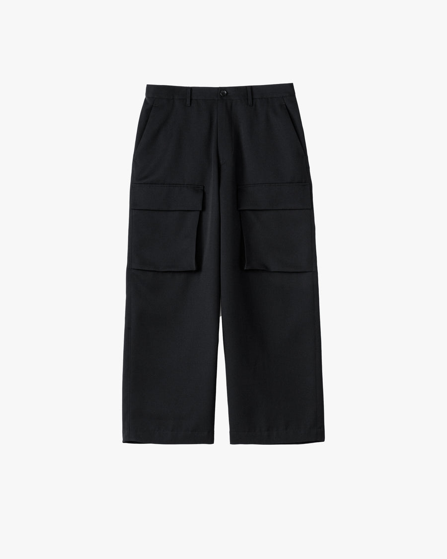 Light Doeskin Wide Cargo Trousers