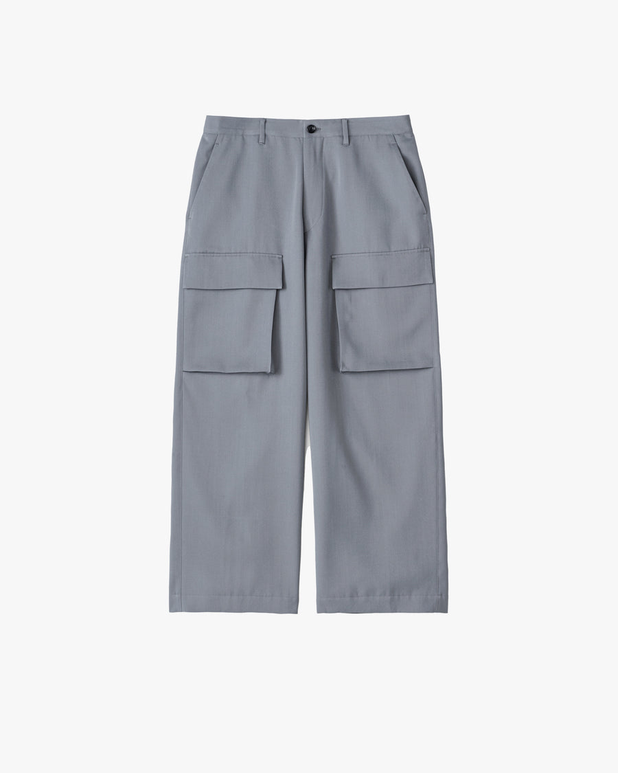 Light Doeskin Wide Cargo Trousers