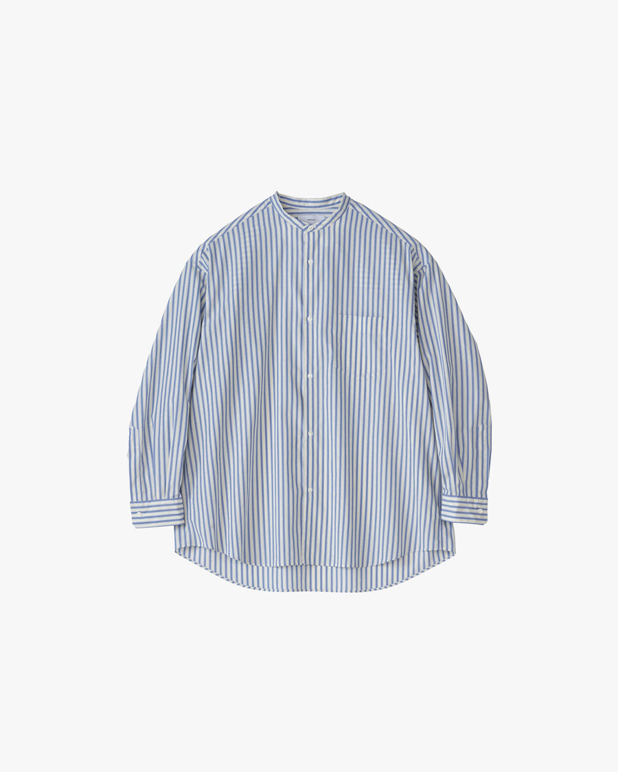 Broad L/S Oversized Band Collar Shirt