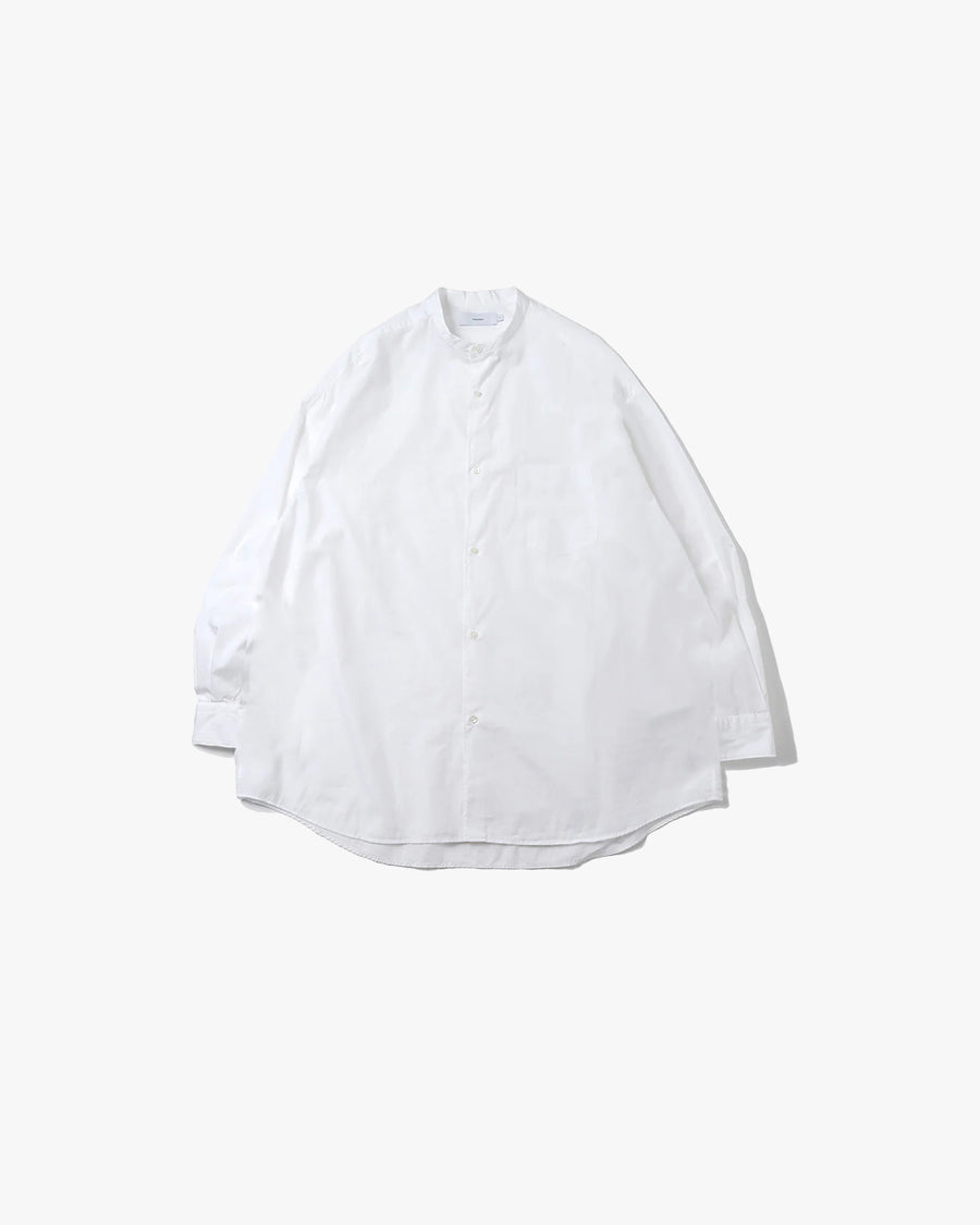 Broad L/S Oversized Band Collar Shirt