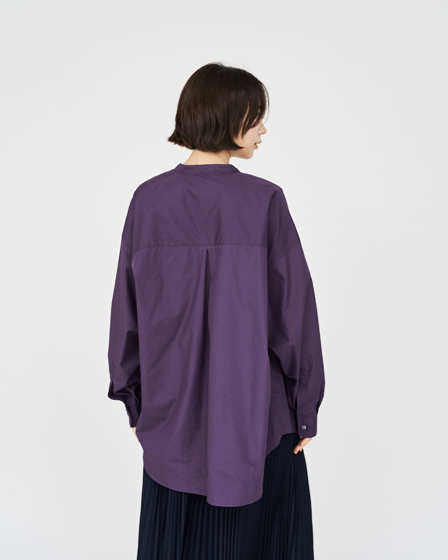 -SALE- Broad L/S Oversized Band Collar Shirt