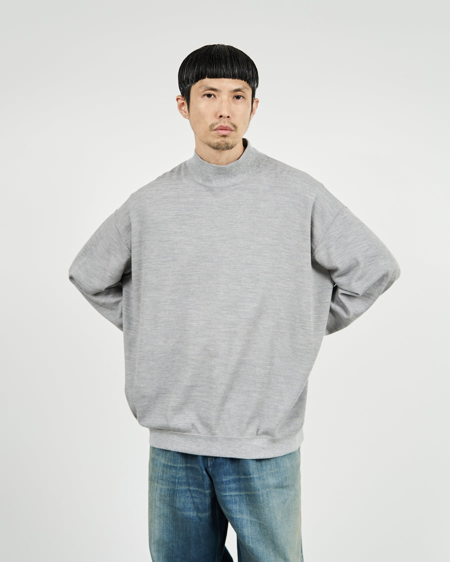 Wool Honeycomb Mock Neck Thermal