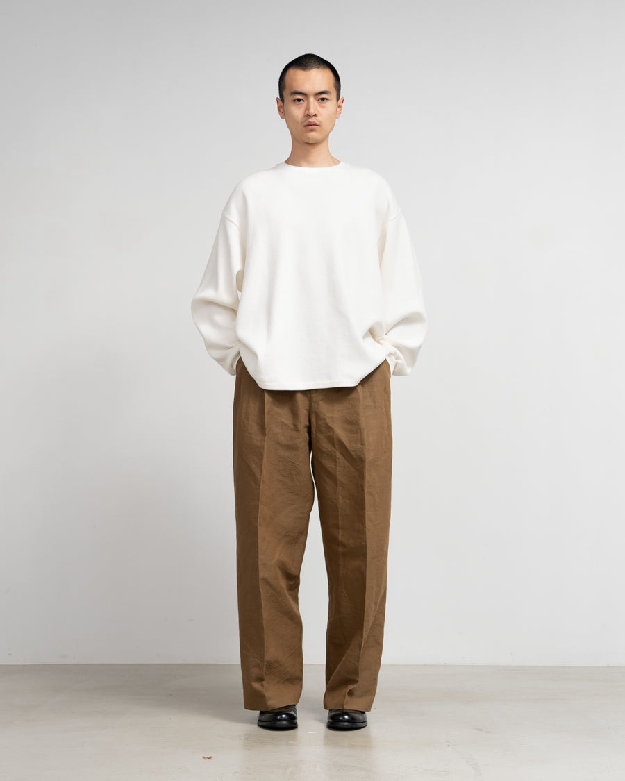 DOUBLE PLEATED WIDE TROUSERS