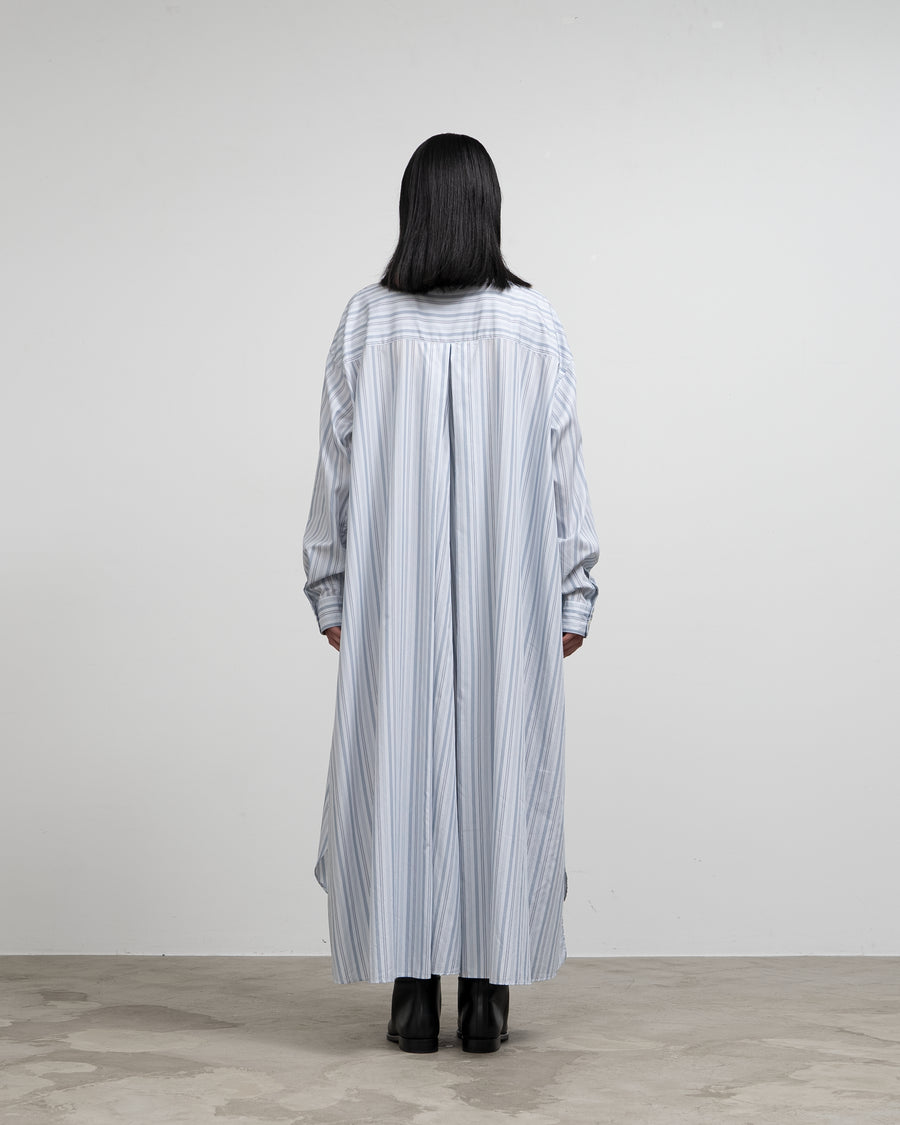 Broad Band Collar Oversized Shirt Dress