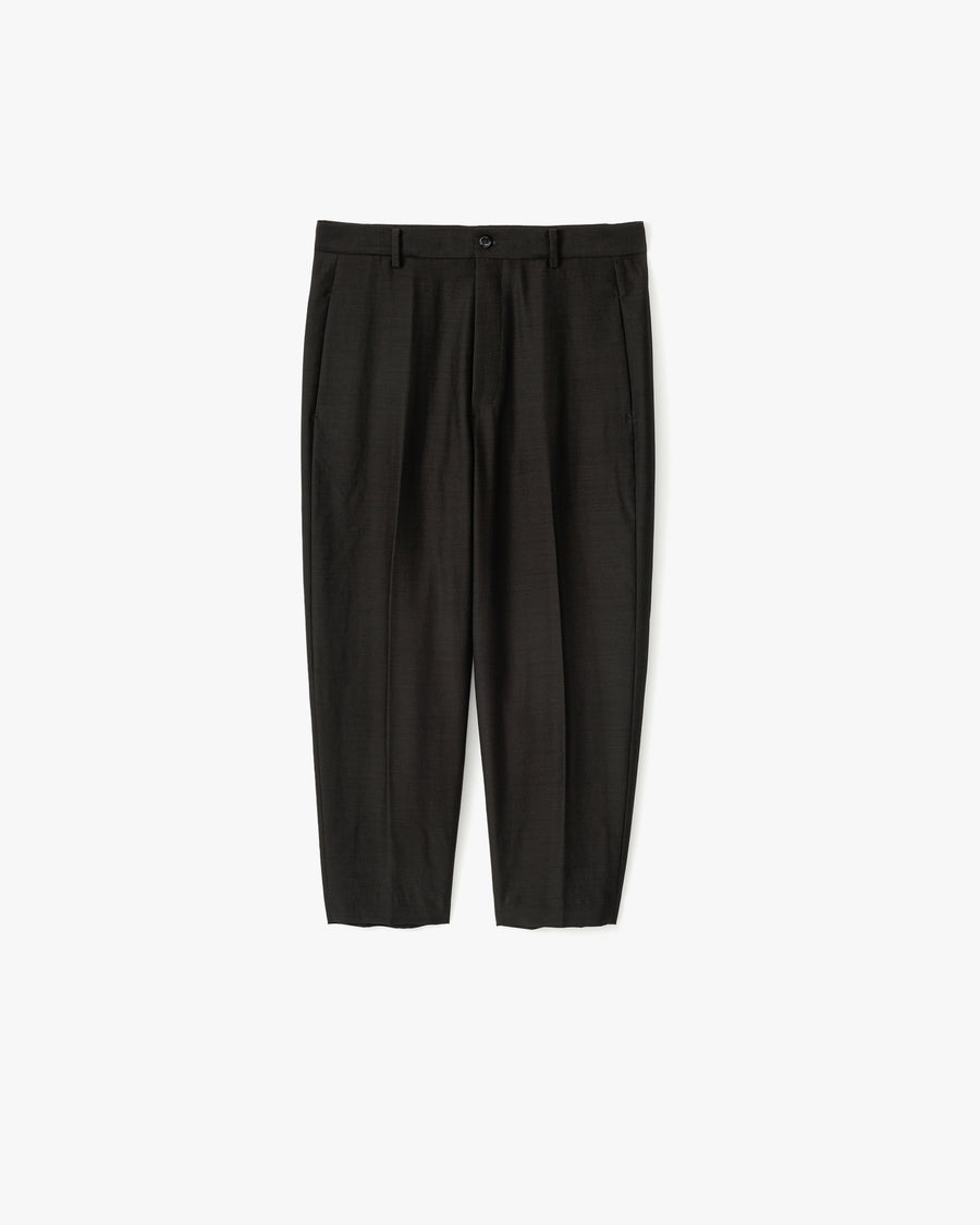 Wool Cupro Cropped Trousers