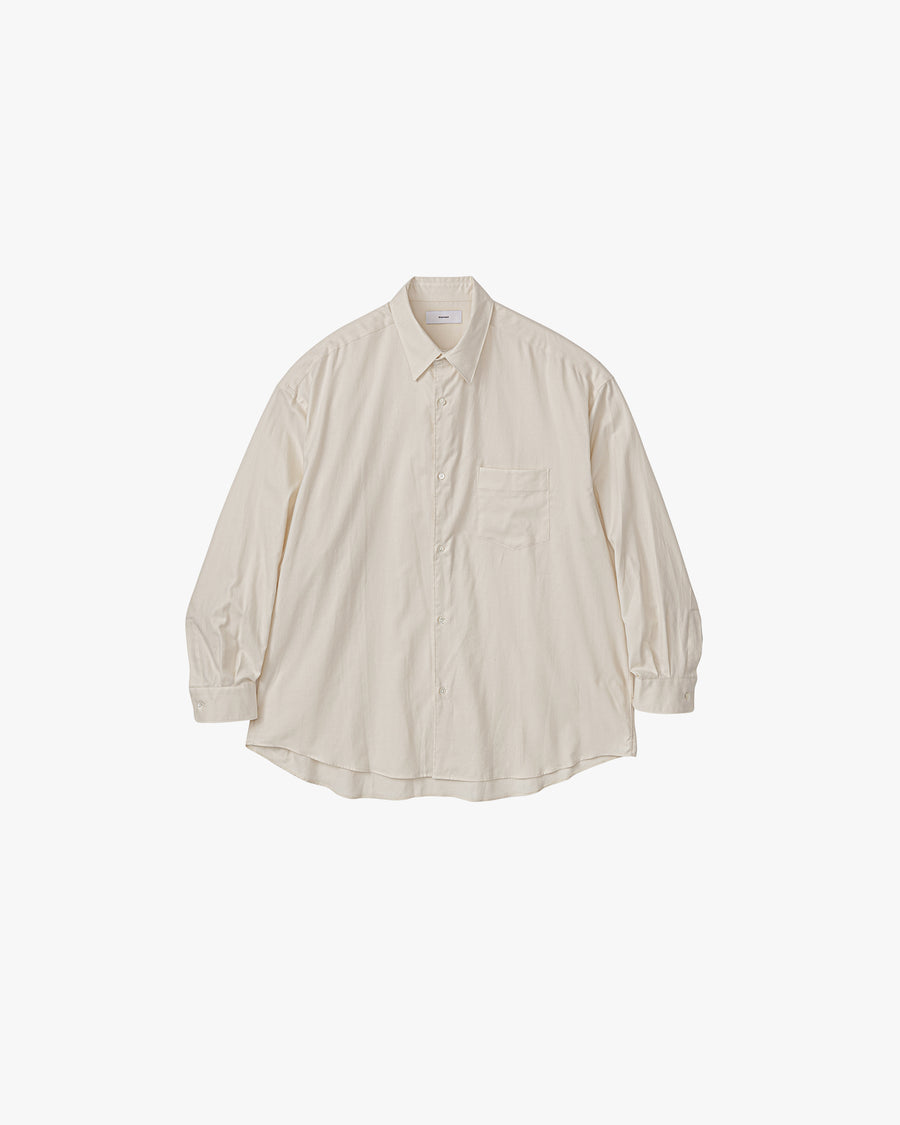 Cotton Cashmere L/S Oversized Regular Collar Shirt