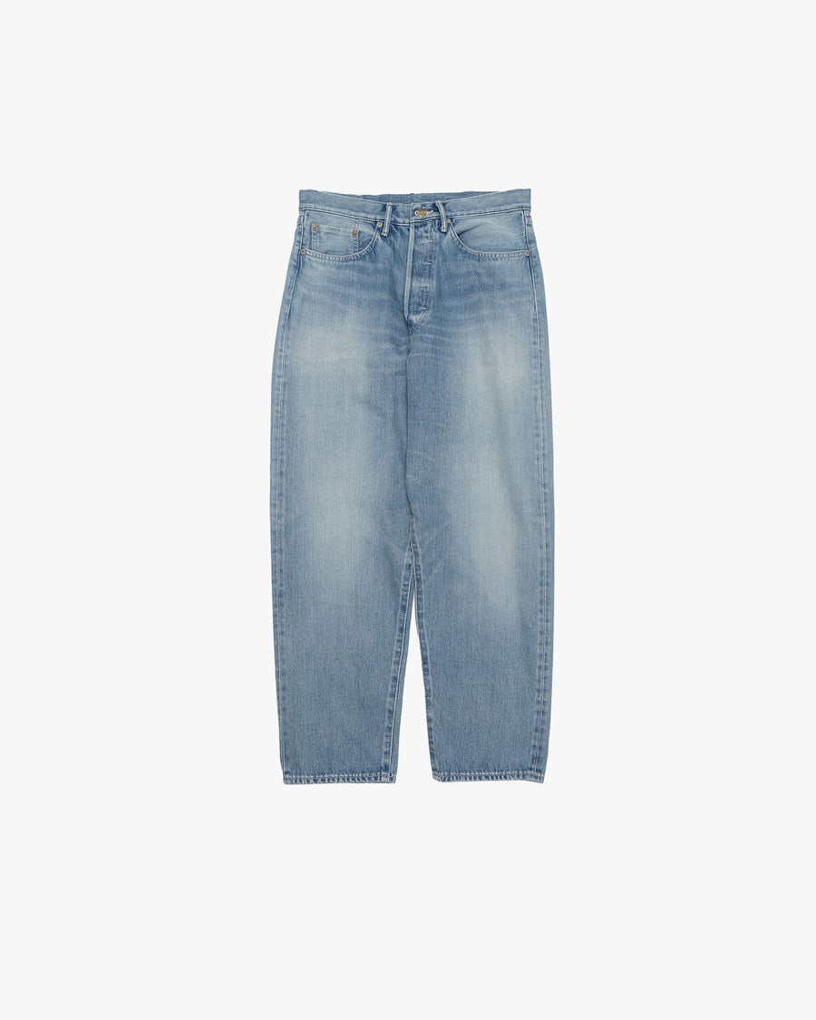 Selvage Denim Five Pocket Tapered Pants-LIGHT FADE-