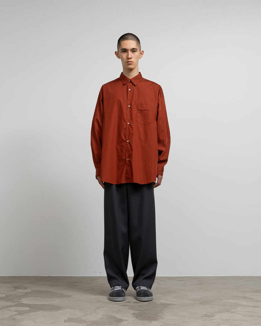 Broad L/S Oversized Regular Collar Shirt