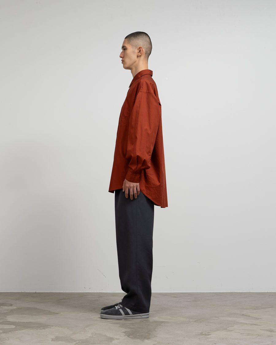 Broad L/S Oversized Regular Collar Shirt