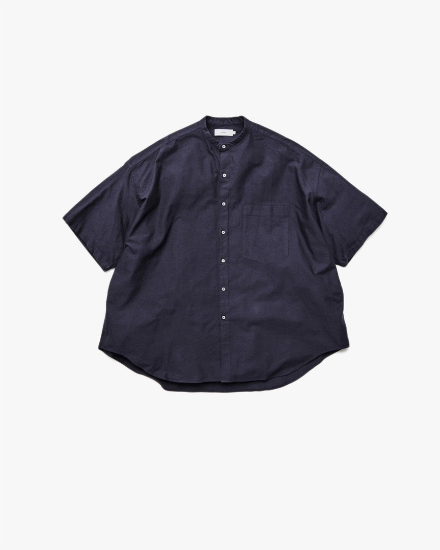 【NEW】Oxford S/S Oversized Band Collar Shirt