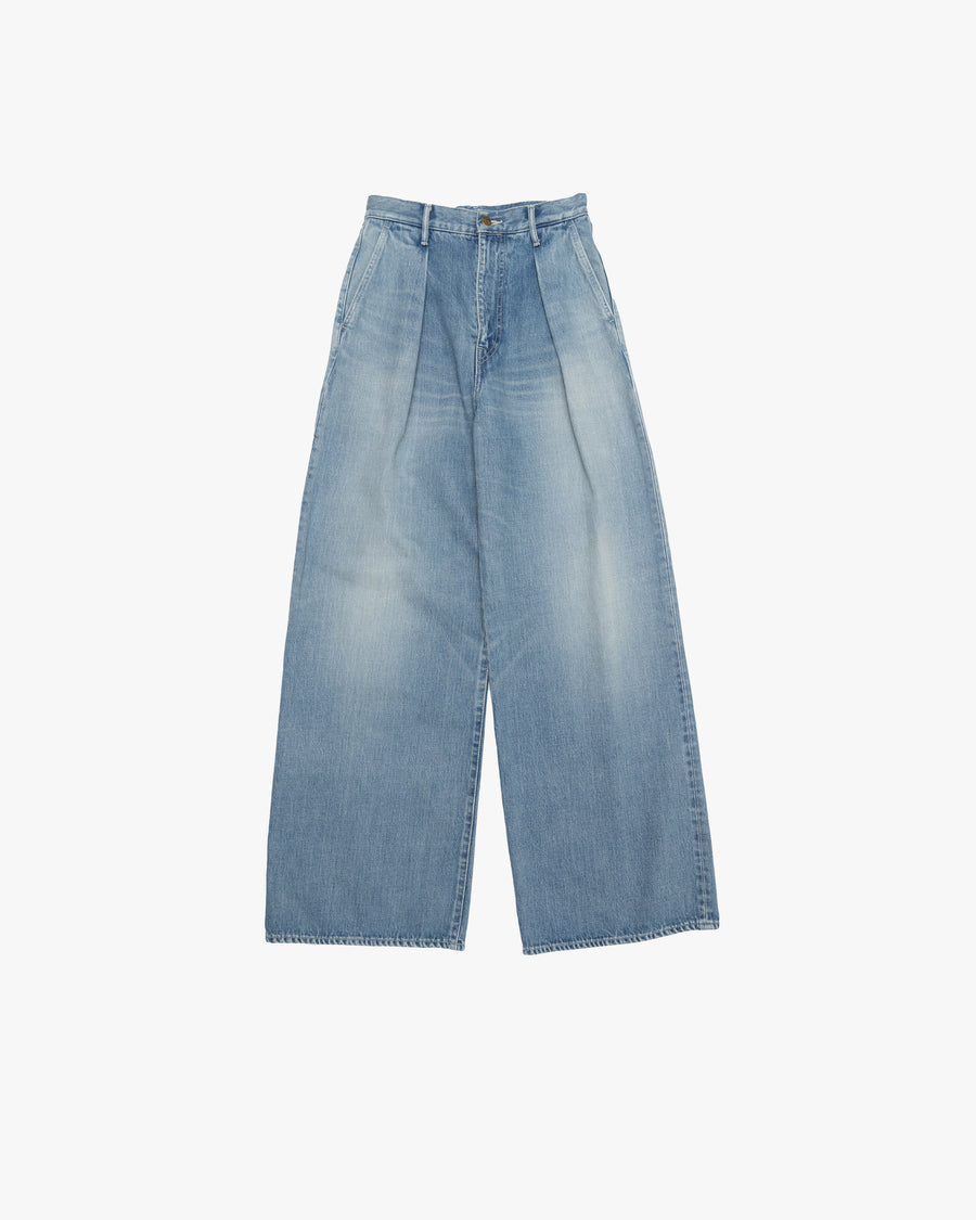 Selvage Denim Two Tuck Wide Pants- (update)