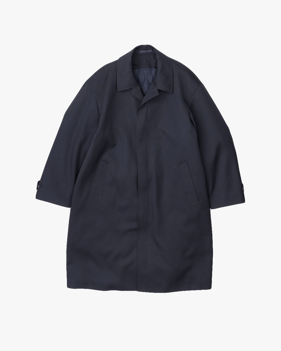 Scale Off Wool Balmacaan Coat