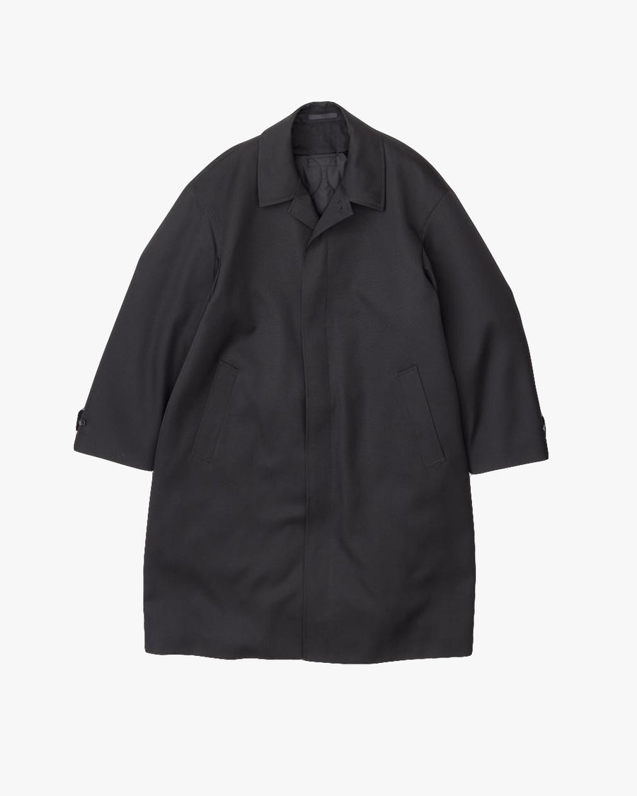 Scale Off Wool Balmacaan Coat