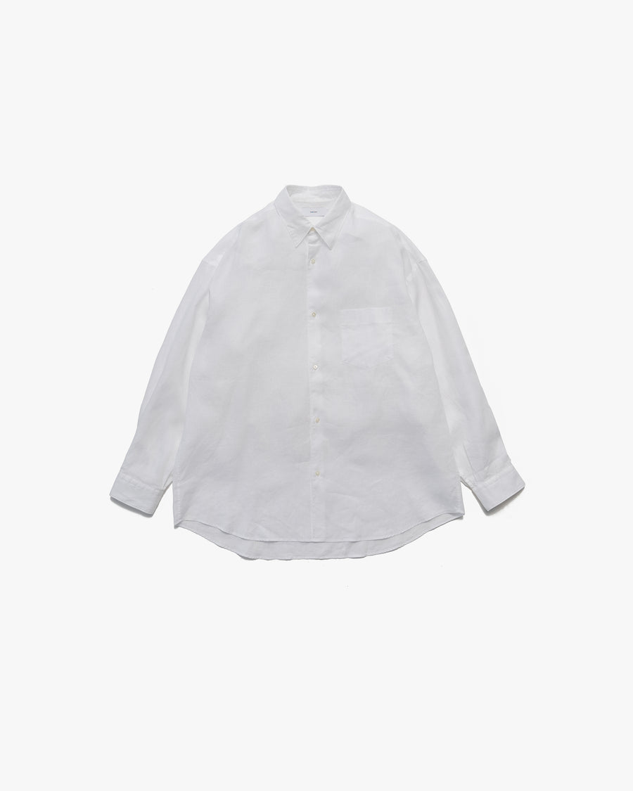 Linen L/S Oversized Regular Collar Shirt